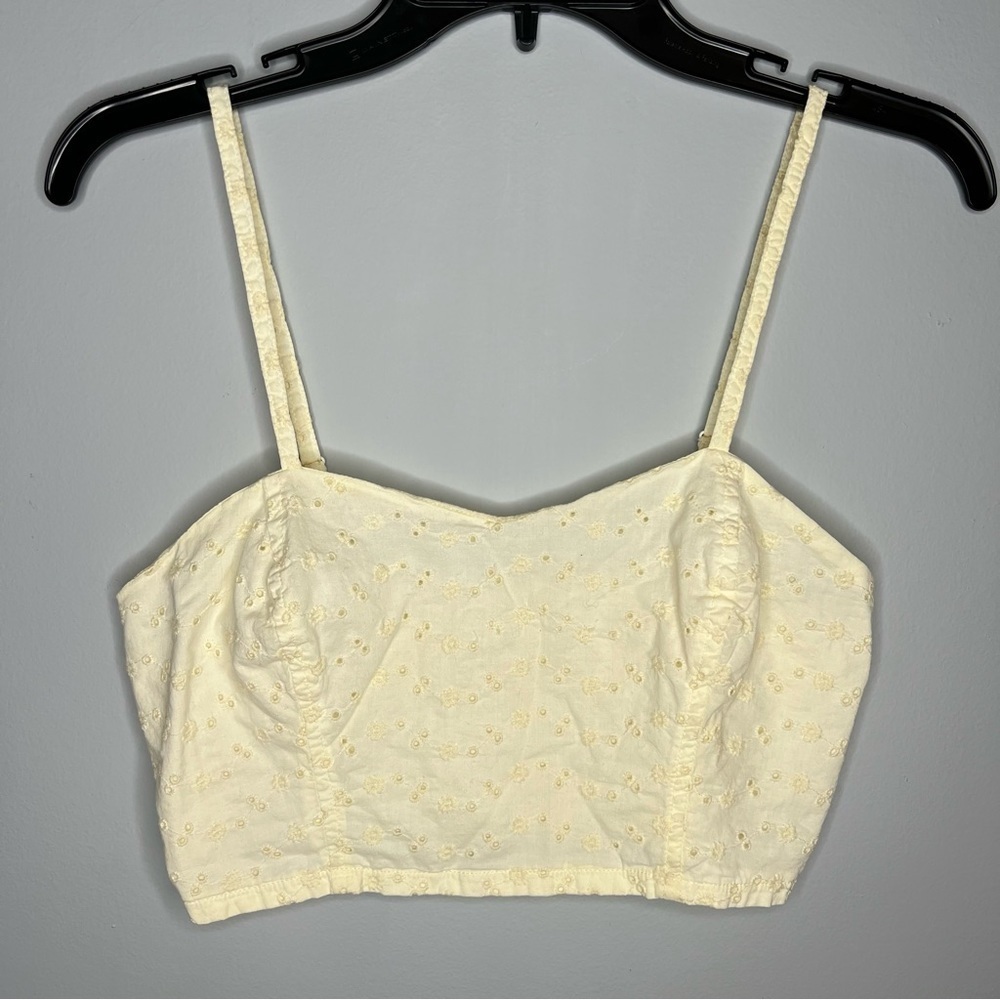 Anthropologie Pins & Needles Eyelet Crop Tank